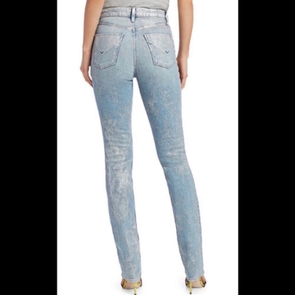 Hudson Jeans Metallic Shimmer Coated Blue Jeans